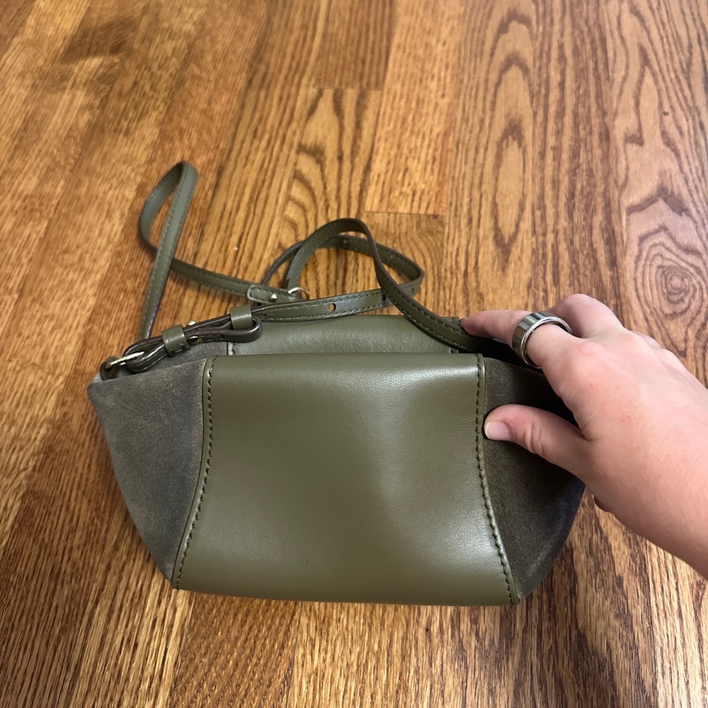 Ulla Johnson Imogen Two-Tone Green Crossbody Bag